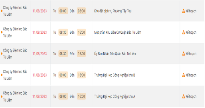 Thông báo lịch cắt điện Hà Nội ngày mai (11/8) – Cập nhật mới nhất