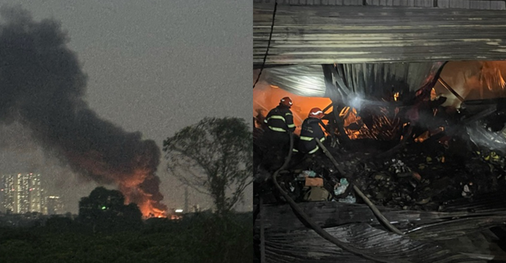 Hà Nội: Cháy lớn xưởng bao bì nhựa gần khu dân cư, nhiều người tháo chạy