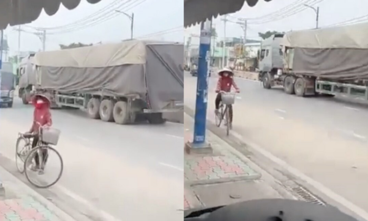 TPHCM: Xác minh xe đầu kéo chạy ngược chiều trên đường