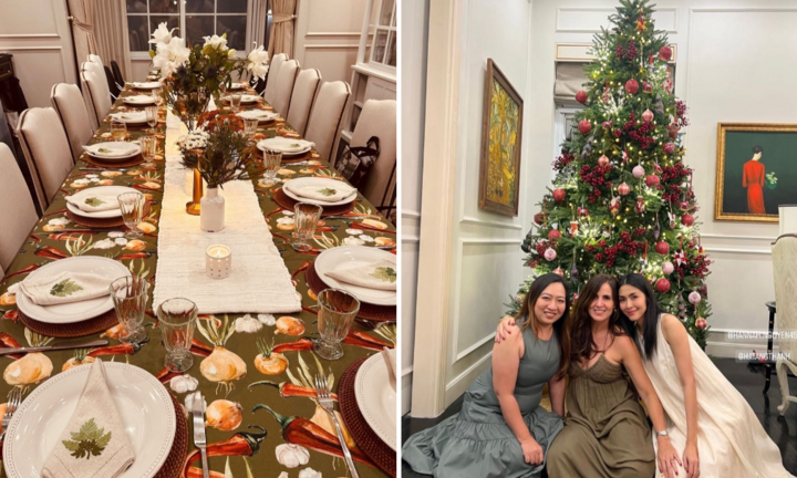 Vợ chồng Hà Tăng tổ chức tiệc mừng Lễ tạ ơn, nhìn qua đã thấy độ sang chảnh và hoành tráng