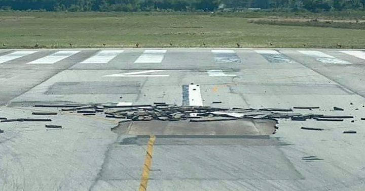 Cục Hàng không thông tin về sự cố nứt đường băng tại sân bay Vinh