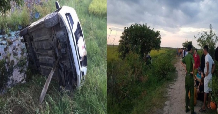 Bàng hoàng phát hiện người đàn ông nghi bị xe taxi đè tử vong dưới mương nước ở Huế