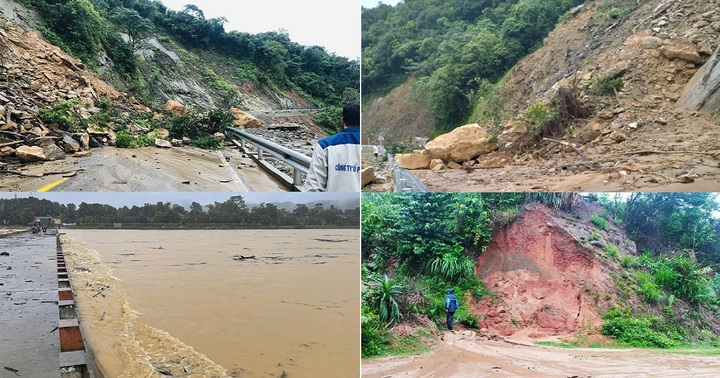 Đường lên cửa khẩu Cầu Treo bị cô lập do sạt lở đất nghiêm trọng