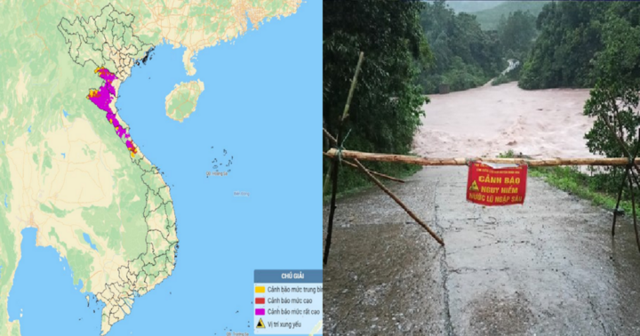 Miền Trung tiếp tục mưa lớn trên diện rộng do ảnh hưởng áp thấp nhiệt đới