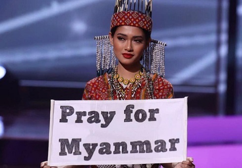 Xôn xao thông tin Hoa hậu Hoàn vũ Myanmar bị truy nã sau màn 
