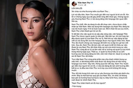 Tin tức giải trí mới nhất ngày 21/5: Nam Thư chính thức lên tiếng xin lỗi vụ PR tiền ảo