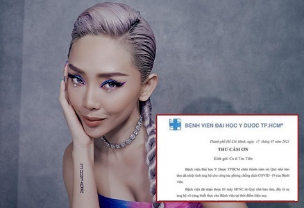 Tin tức giải trí mới nhất ngày 20/7: Dân mạng ủng hộ Tóc Tiên khi bán túi hiệu mua máy thở tặng bệnh viện