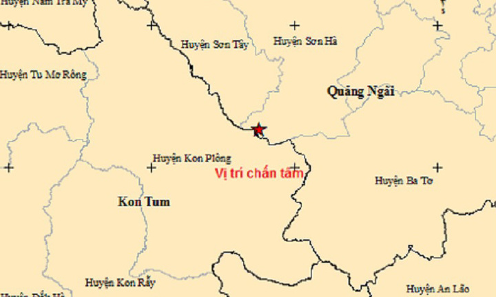 Động đất cường độ lớn ở Quảng Ngãi 
