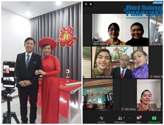 Cô dâu trong đám cưới tổ chức qua Zoom: “Chỉ có rớt mạng là 'sự cố' lớn nhất