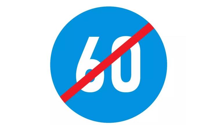 Biển báo 60 gạch chéo là gì?
