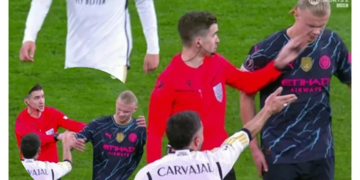 Vô tình bị tát vào mặt, Erling Haaland tỏ