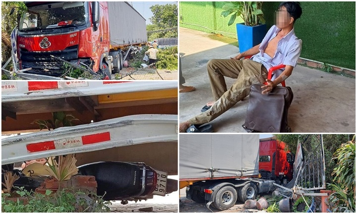 Vụ container tông liên hoàn, cuốn xe máy nằm gọn dưới gầm: Nhân chứng nói gì?