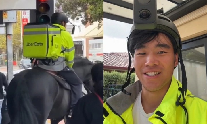 Chàng thanh niên trở thành tâm điểm chú ý với dịch vụ giao hàng bằng ngựa