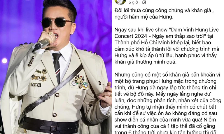 Đàm Vĩnh Hưng đăng bài xin lỗi