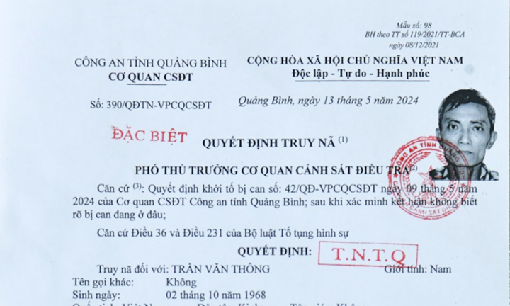 Quảng Bình: Truy nã đặc biệt đối tượng giết người trong rừng rồi bỏ trốn