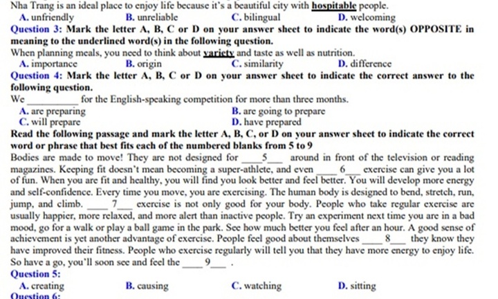 Kỳ thi tuyển sinh vào lớp 10 ở Hà Nội: Đề thi thử môn Tiếng Anh của quận Tây Hồ 
