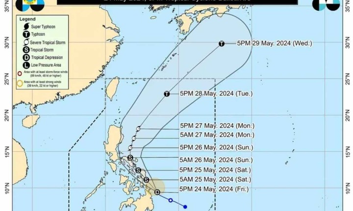 Cơn bão đầu tiên trong mùa bão 2024 hình thành gần Biển Đông