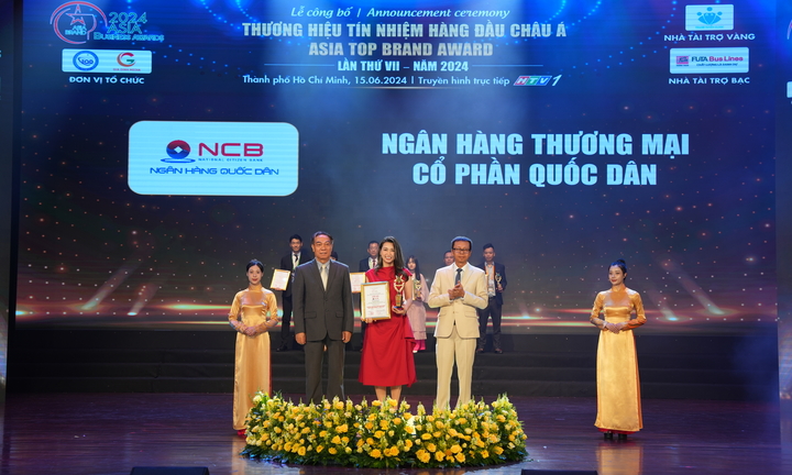 Ngân hàng số của NCB nhận giải thưởng Top 10 sản phẩm dịch vụ chất lượng Châu Á 2024