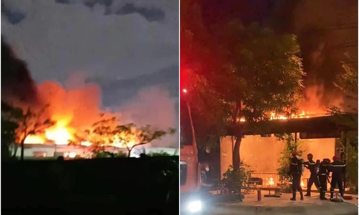 Chập điện gây cháy kho phế liệu, thiệt hại hàng chục triệu đồng