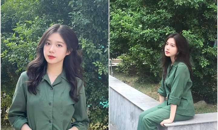 Khoe ảnh đi học quân sự, nữ sinh khiến dân tình