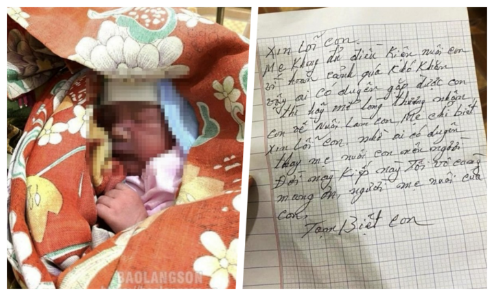 Bé trai sơ sinh bị bỏ rơi cạnh sân bóng đá: Xót xa tờ giấy ghi dòng chữ