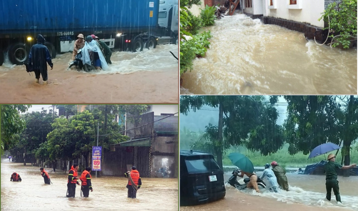 Nước lũ cuồn cuộn đổ về, nhiều nơi ở Hà Giang 
