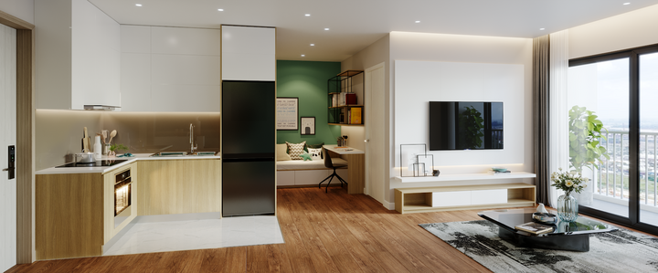 Thiết kế thông minh: Căn hộ 2PN+1 The Sola Park gây “sốt”