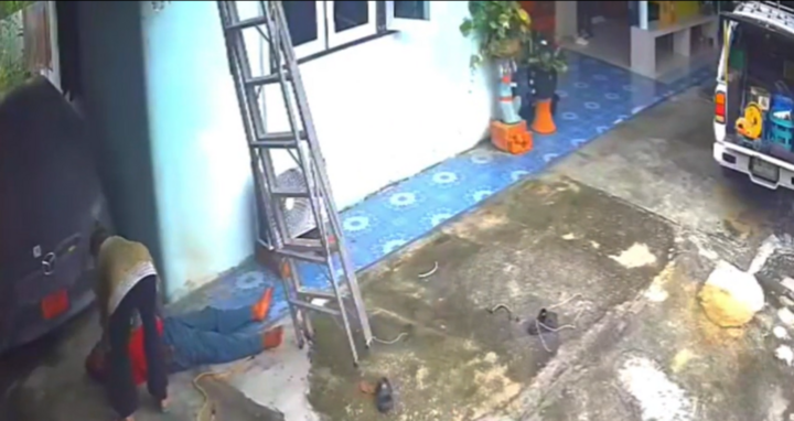Khoảnh khắc cụ bà cứu sống người đàn ông thoát khỏi 