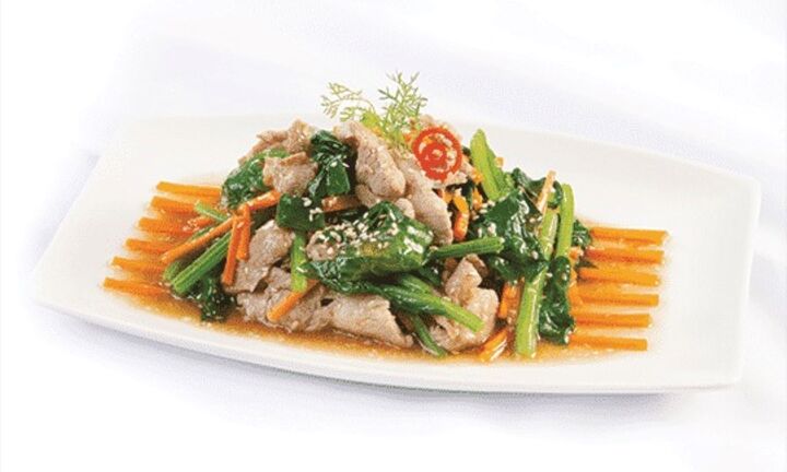 Cách làm món thịt bò xào cải bó xôi xanh mướt 