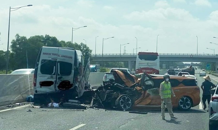 Tai nạn liên hoàn trên cao tốc Hà Nội-Hải Phòng, nhiều người thương vong