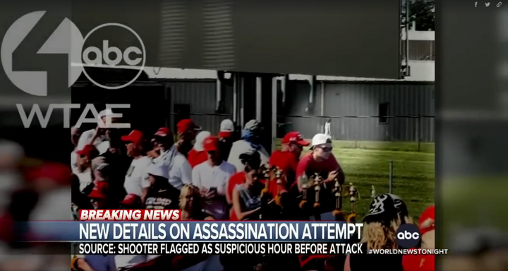 Khoảnh khắc nghi phạm lảng vảng tại hiện trường trước giờ nổ súng bắn ông Trump