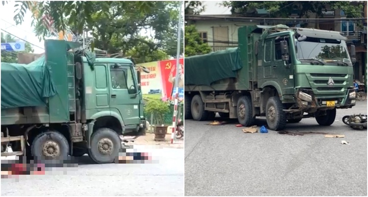 Ninh Bình: Xe máy chở 3 va chạm với xe tải, 2 người thương vong