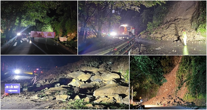 Sạt lở trên quốc lộ 4D, chia cắt TP.Lào Cai và Sa Pa