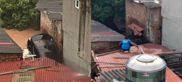 Sơn La: Lũ lớn dâng cao, cuốn trôi ô tô vào miệng cống