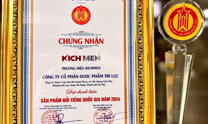 Trí Lực Pharma vinh dự là top 10 thương hiệu nổi tiếng quốc gia năm 2024
