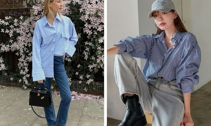 Hướng dẫn mix đồ với áo kẻ sọc cho nàng thơ mảnh mai