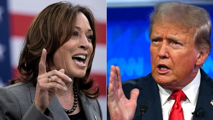 Ông Trump và bà Harris 