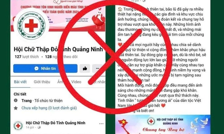 Cảnh báo thủ đoạn lừa đảo kêu gọi quyên góp ủng hộ vùng bão ở Quảng Ninh
