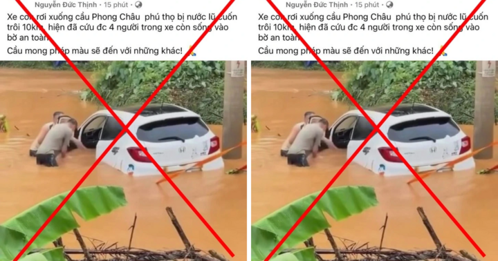 Sự thật thông tin cứu ô tô rơi từ cầu Phong Châu bị lũ cuốn 10km