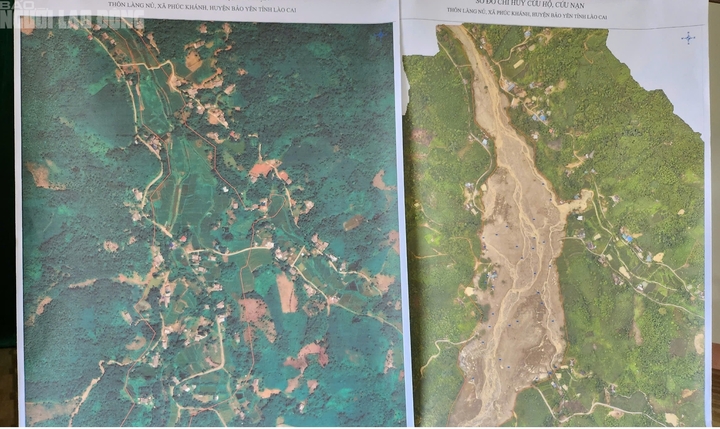 Vụ sạt lở vùi lấp một thôn ở Lào Cai: Hình ảnh làng Nủ trước và sau thảm họa