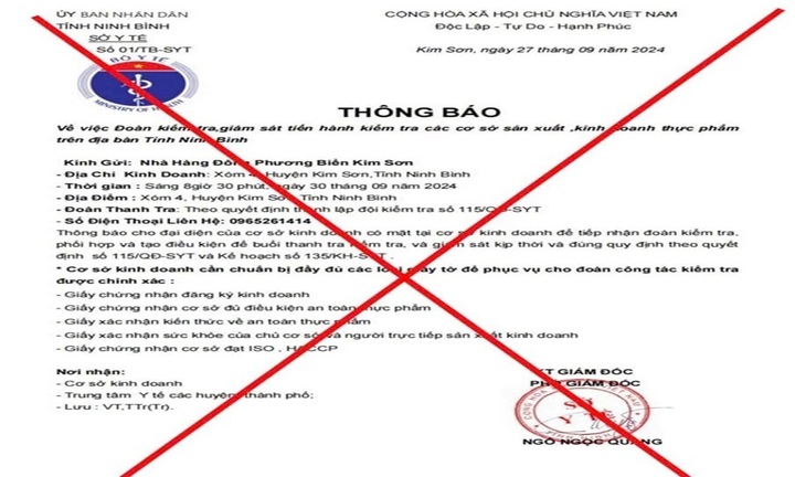 Giả danh Phó Giám đốc Sở Y tế tỉnh Ninh Bình để lừa đảo