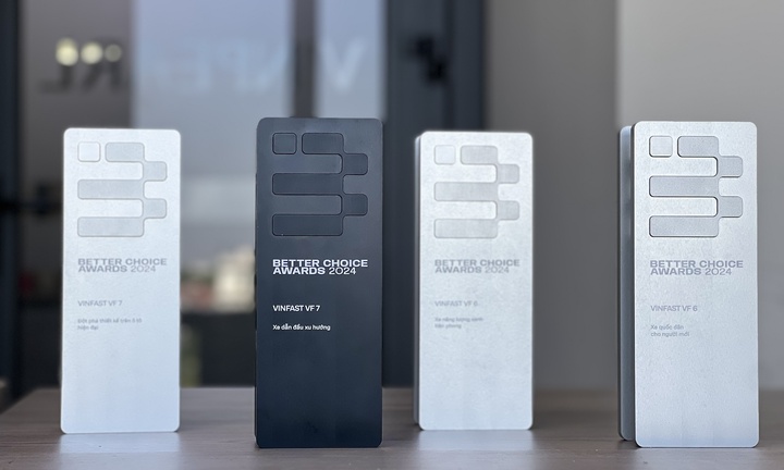 VinFast VF 6 và VF 7 giành “bộ tứ” giải thưởng tại Better Choice Awards 2024
