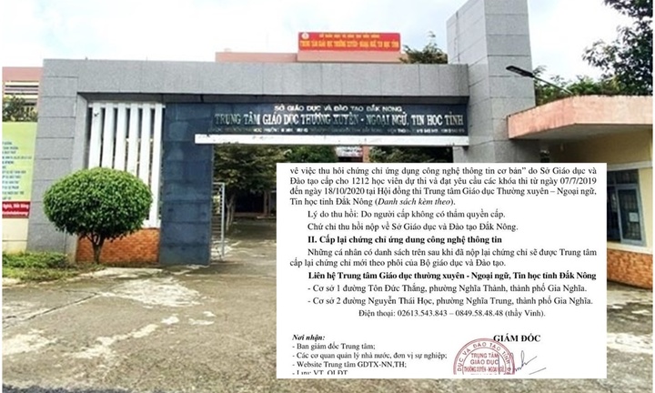 1.212 chứng chỉ công nghệ thông tin bị thu hồi ở Đắk Nông, nguyên nhân vì sao?