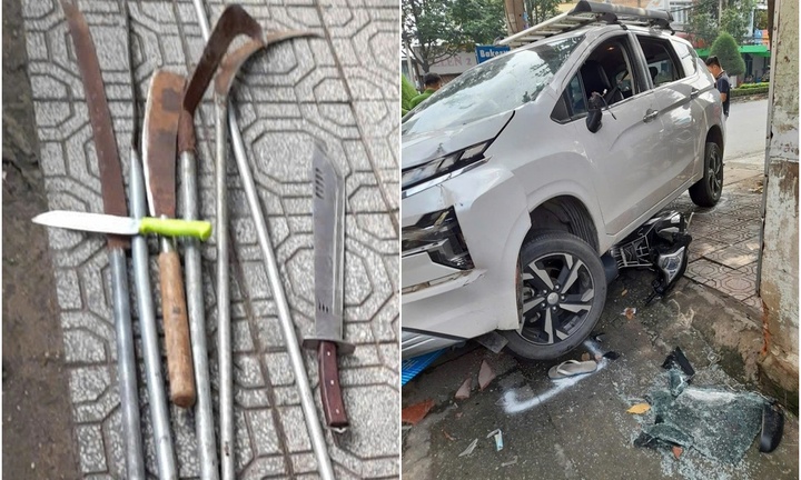 Clip: Kinh hãi cảnh 2 nhóm thanh niên nghi dùng súng, mã tấu hỗn chiến 