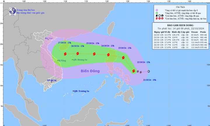 Tin bão TRAMI mới nhất hôm nay có gì đáng sợ: Di chuyển nhanh, giật cấp 14 khi vào biển Đông