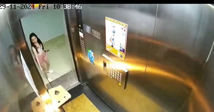 Xôn xao clip người phụ nữ đốt lửa trong thang máy chung cư ở Vũng Tàu