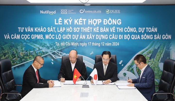 Nutifood công bố đối tác thực hiện thiết kế bản vẽ thi công dự án xây dựng cầu đi bộ qua sông Sài Gòn