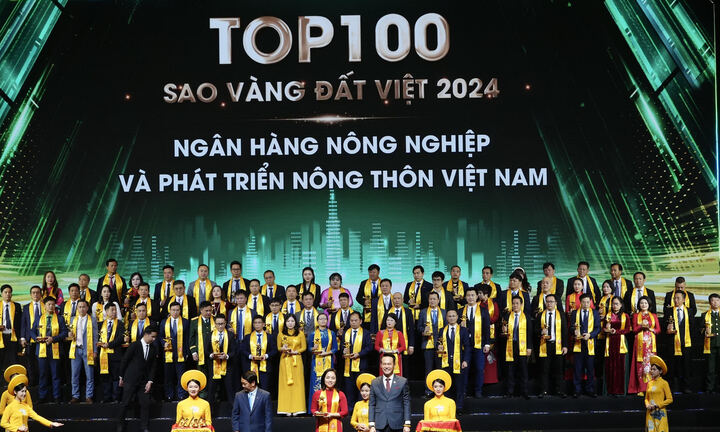Agribank vinh dự đạt Giải thưởng Sao Vàng đất Việt năm 2024