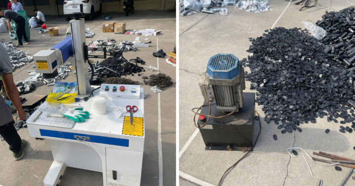 Thu giữ số lượng lớn linh kiện súng ở Bắc Giang