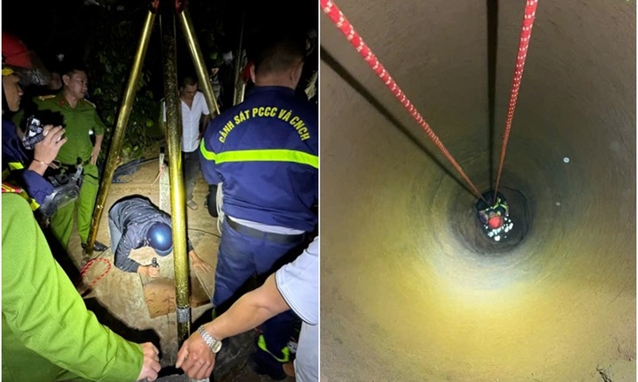 Giải cứu người đàn ông rơi xuống giếng sâu 30m giữa đêm khuya
